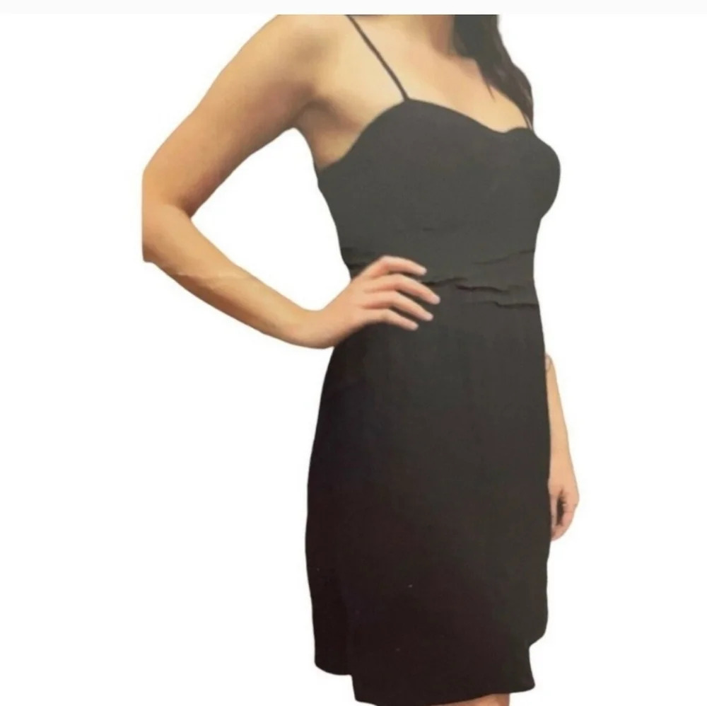 💚5/$25 REWASH LBD Black Molded Cup Bustier Slip Dress Skater Sun Dress Sz Small